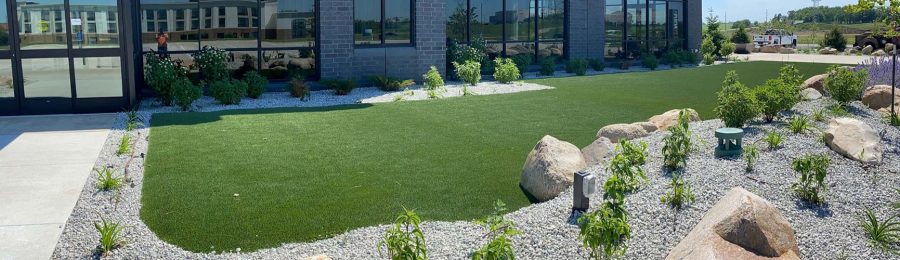 Commercial artificial grass installation from SYNLawn