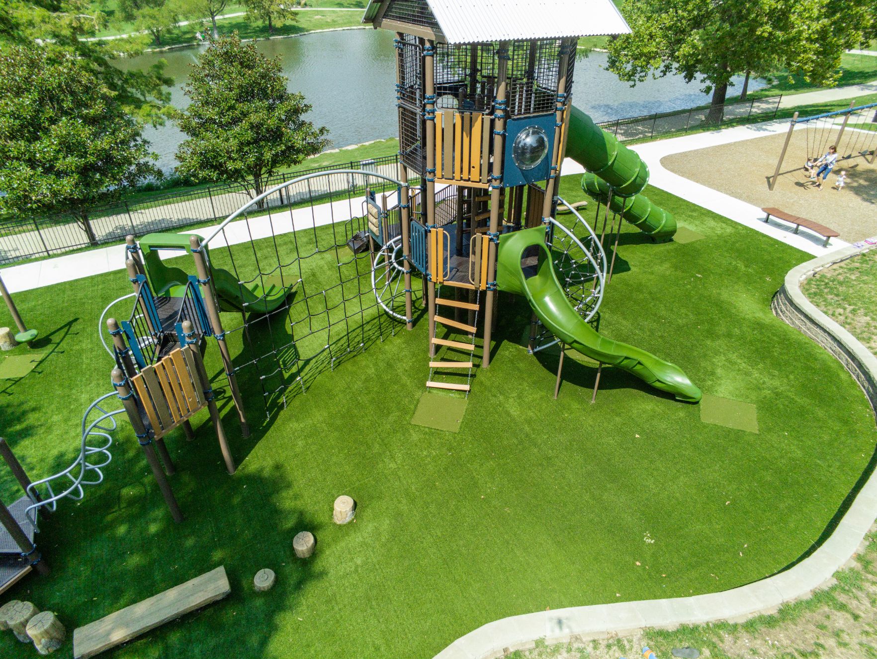 artificial grass lawn playground park