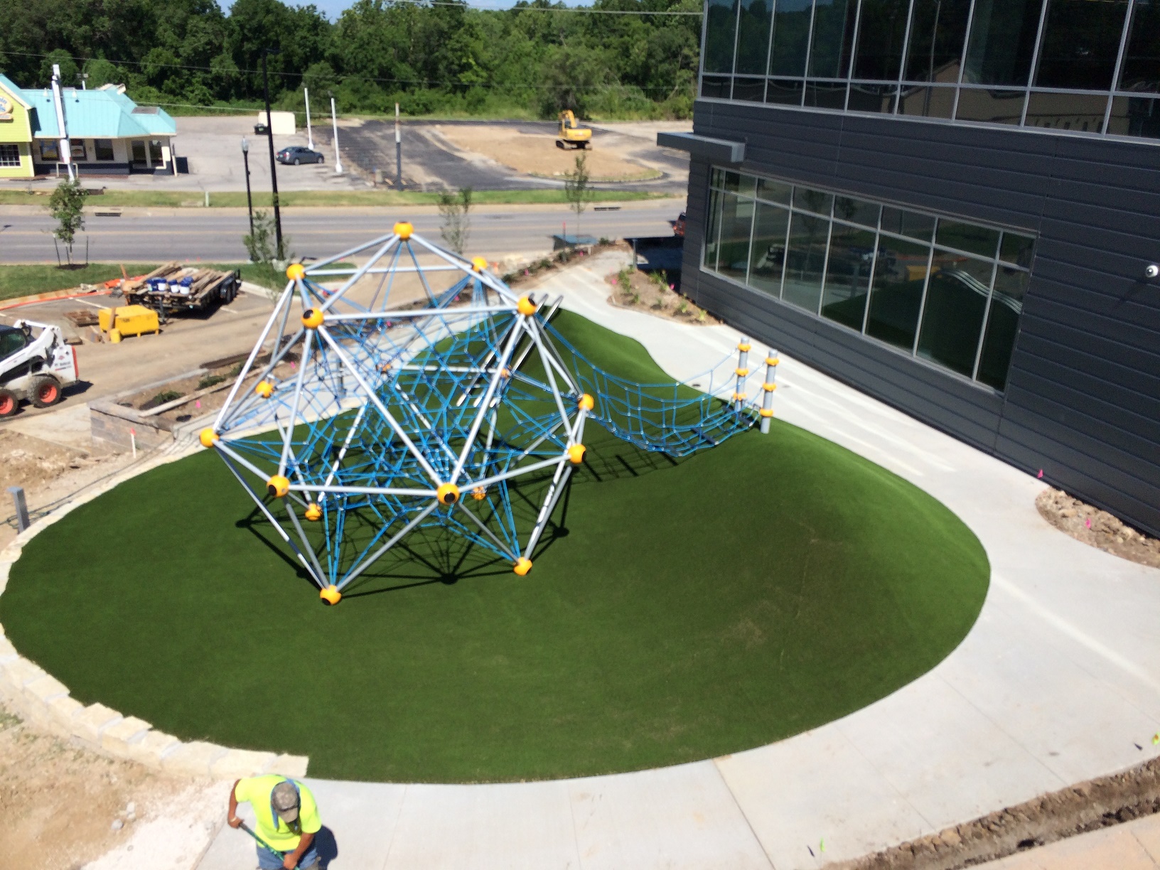 Northland artificial playground grass installation