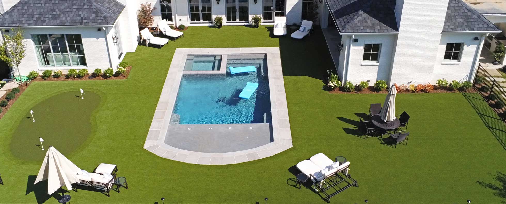 Artificial grass backyard from SYNLawn