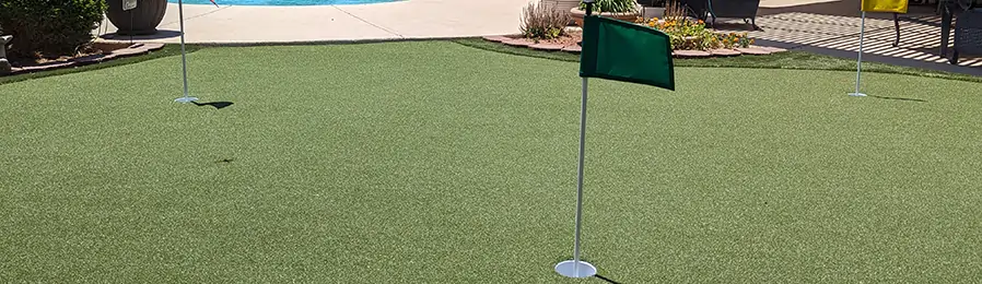 Putting green installed by SYNLawn