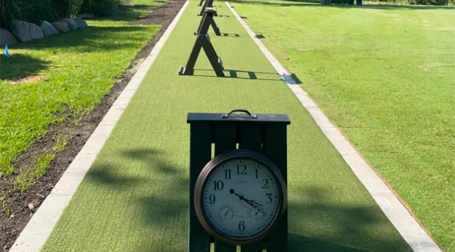 Artificial grass driving range installed by SYNLawn