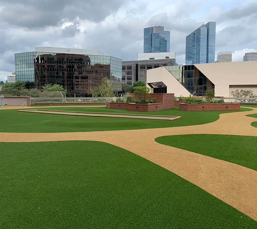 SYNLawn artificial grass rooftop installed by SYNLawn